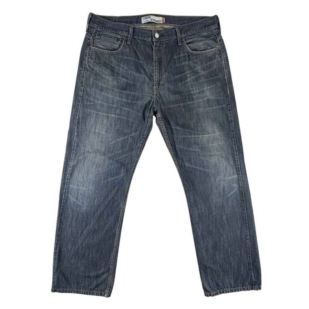 Levis 569 Loose Straight Jeans Mens 36x32 Blue Medium Wash Denim Vintage